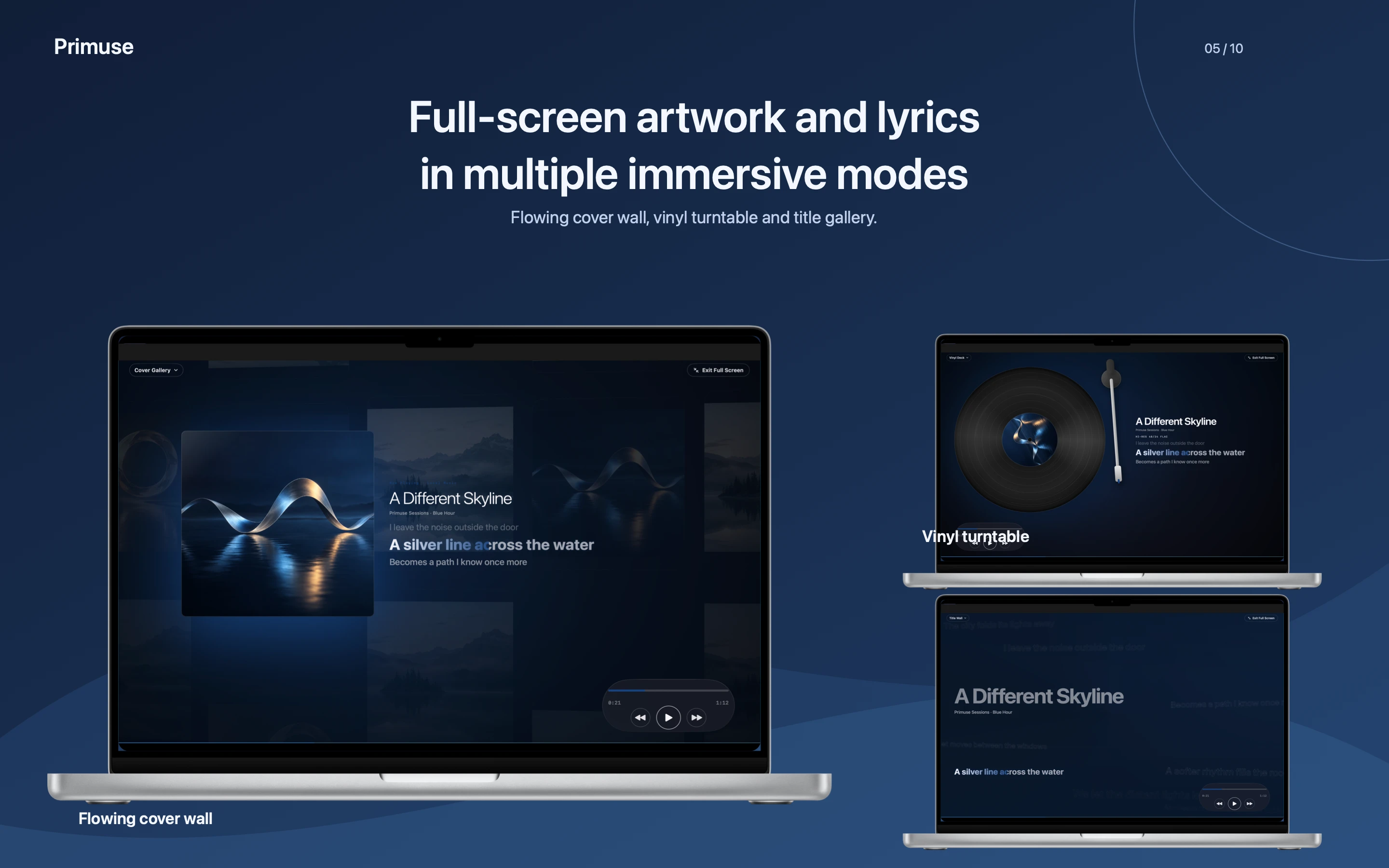 Give music the whole screen.