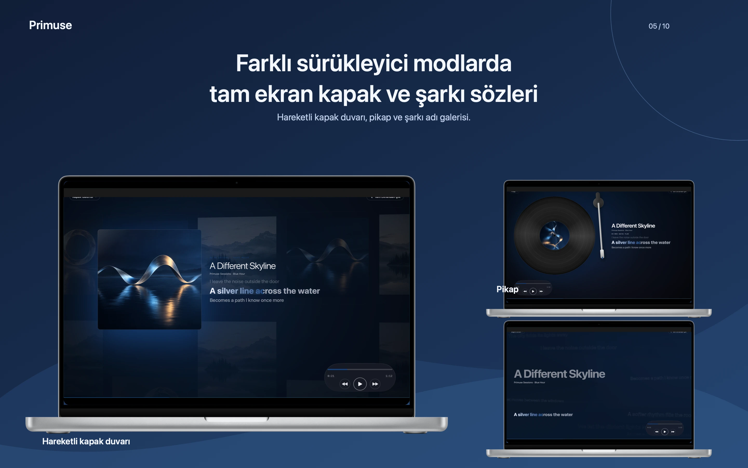 Müzik tüm ekranı kaplasın.