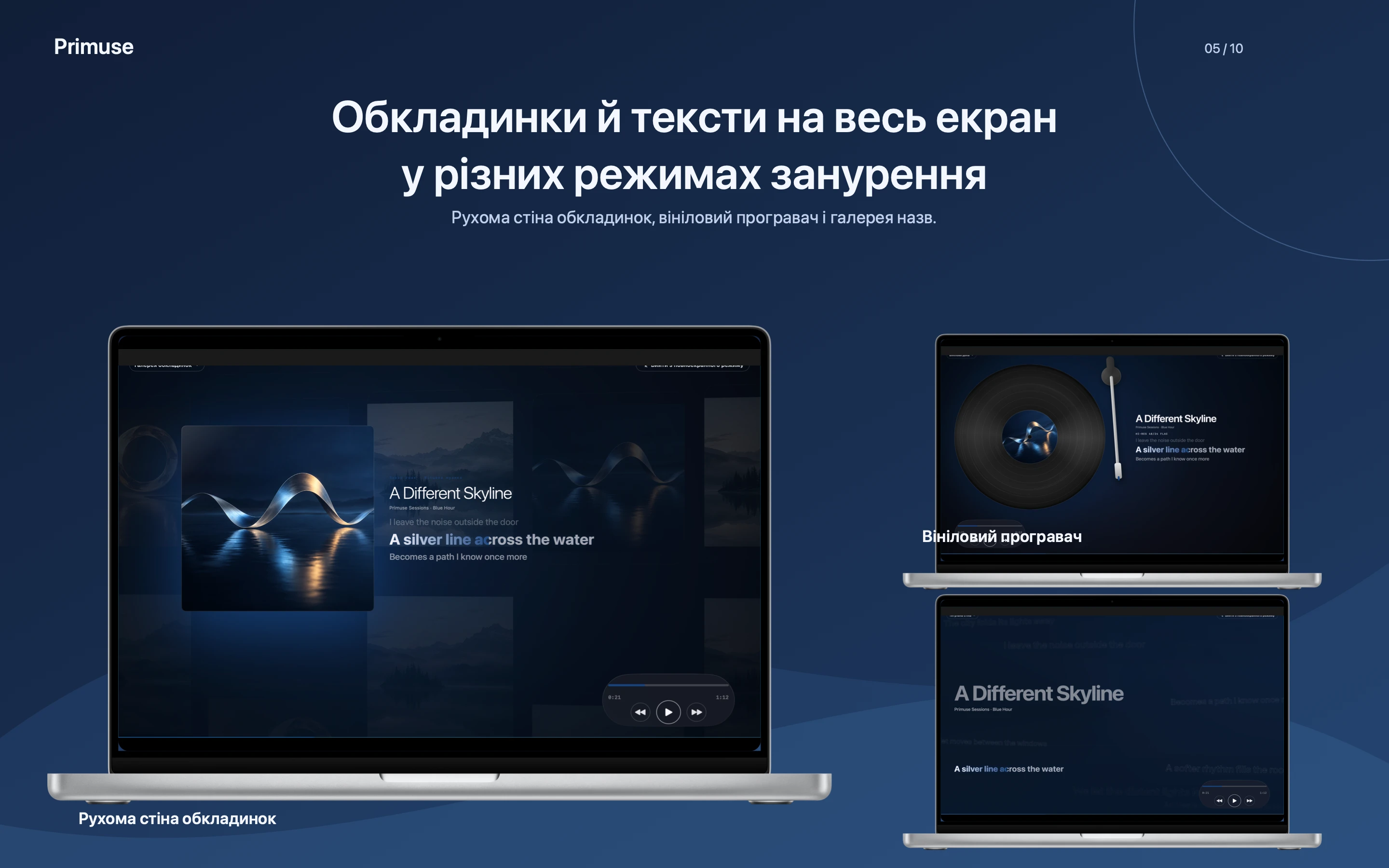 Музика на весь екран.